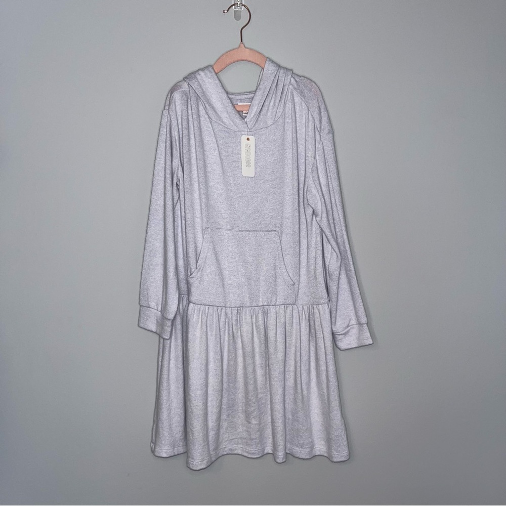 Gymboree Light Gray Hoodie Dress for Kids Youth M